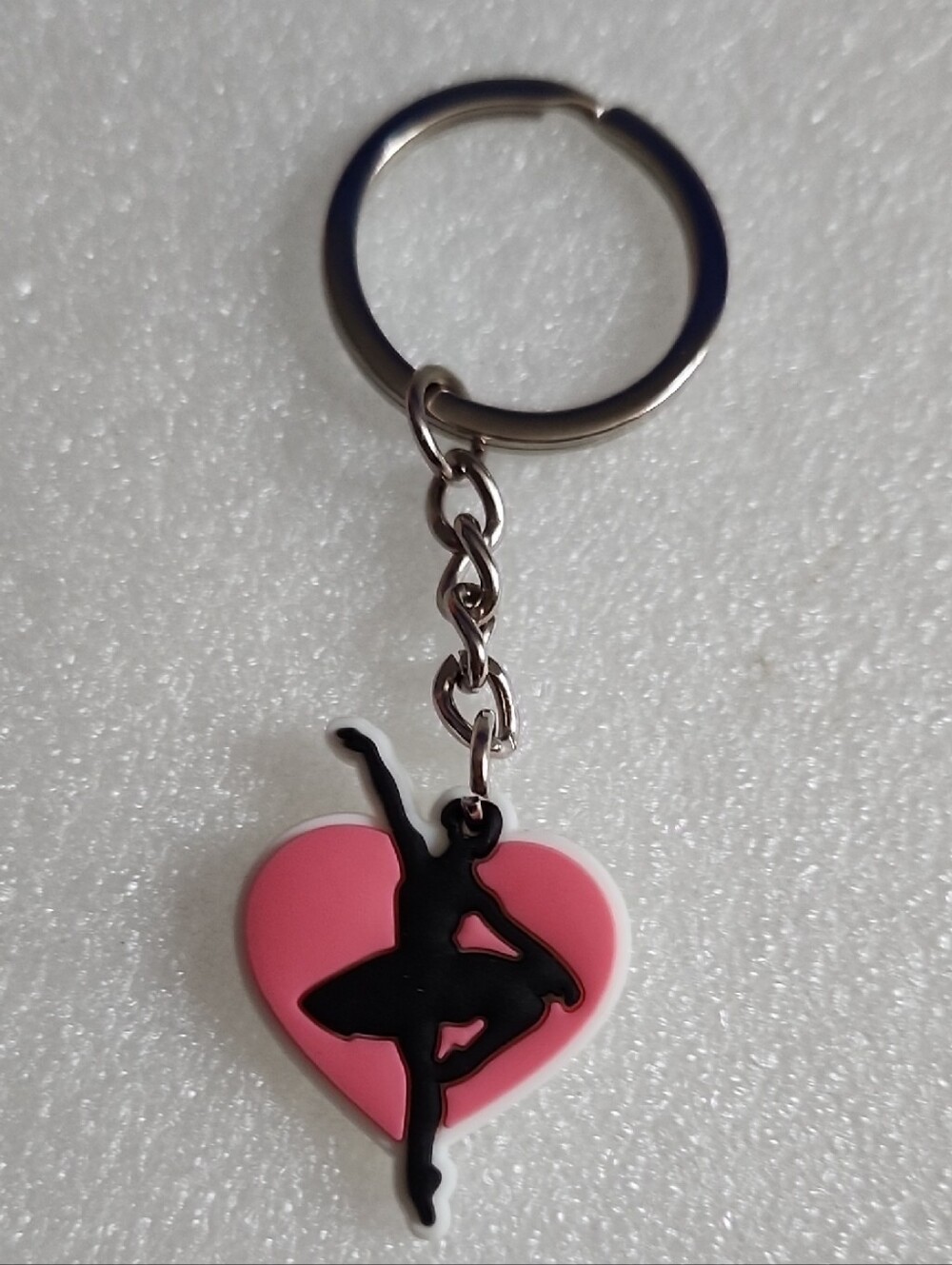 Pink Heart Ballerina Keychain - Cute Dance Accessory